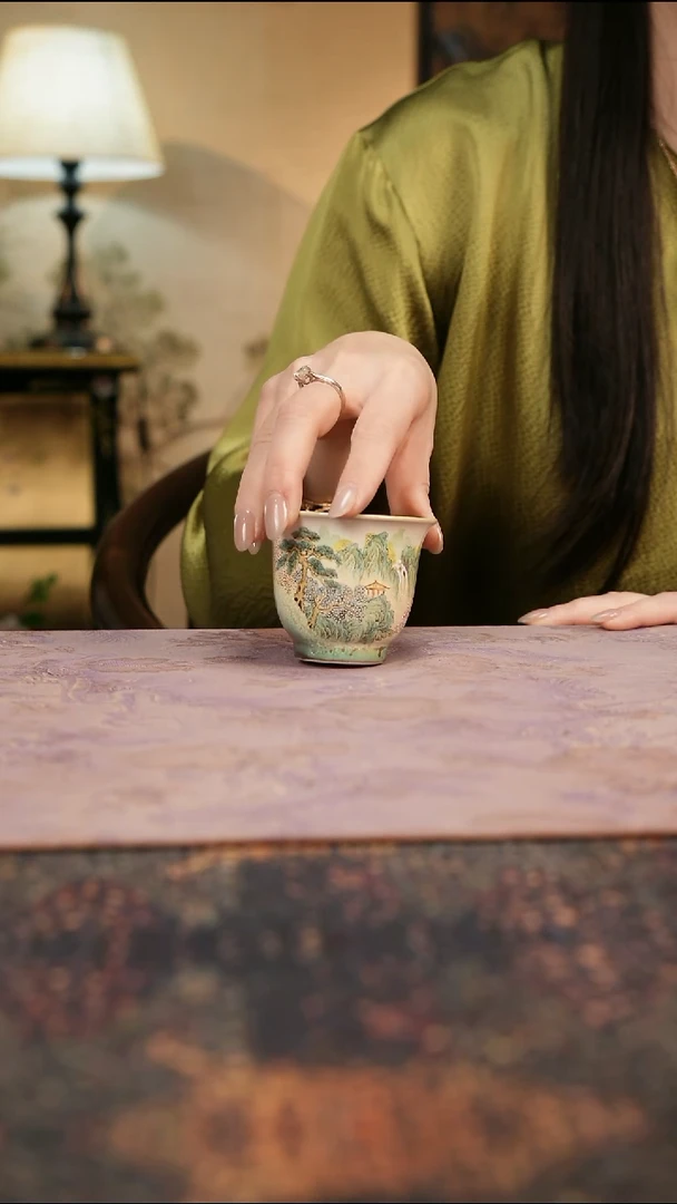 杯景德镇陶瓷杯碗柴烧多人