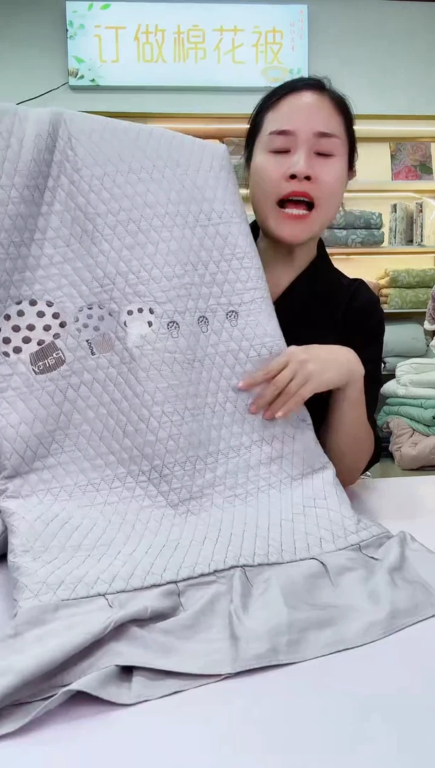 棉高品质天丝床盖三件套小蘑菇微瑕