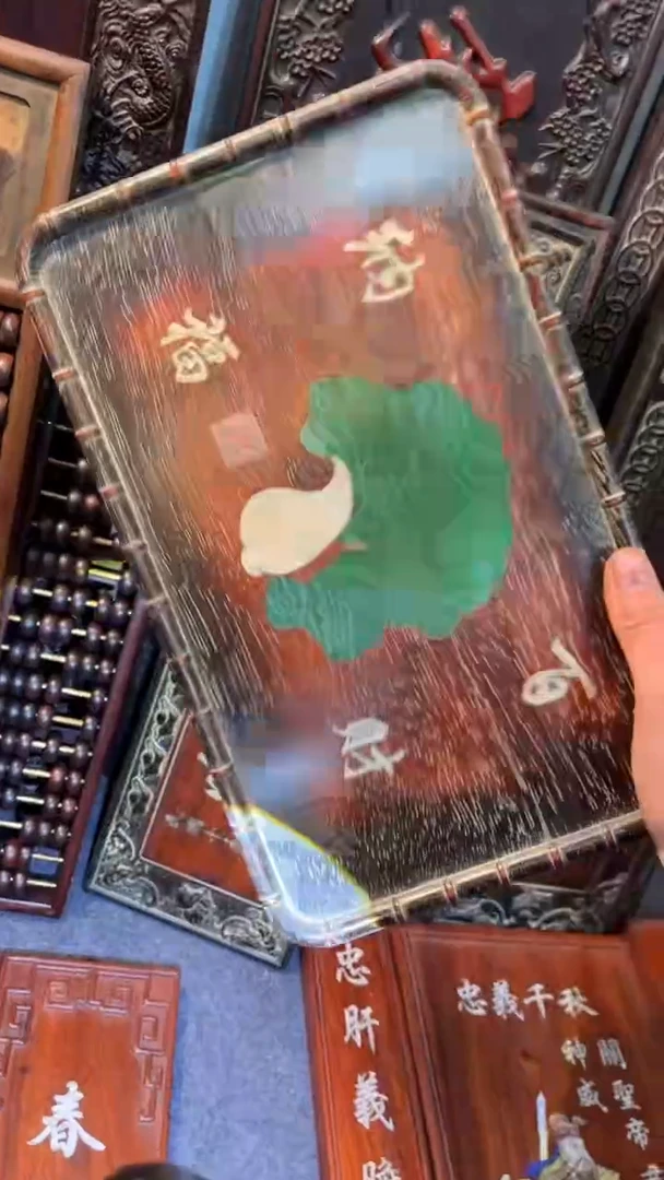 【闪购商品】非洲紫檀（红花梨）36x24cm赏盘