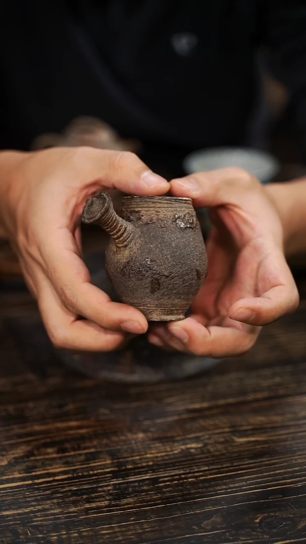 全手工制作 南蛮 橄榄 侧把壶  100cc