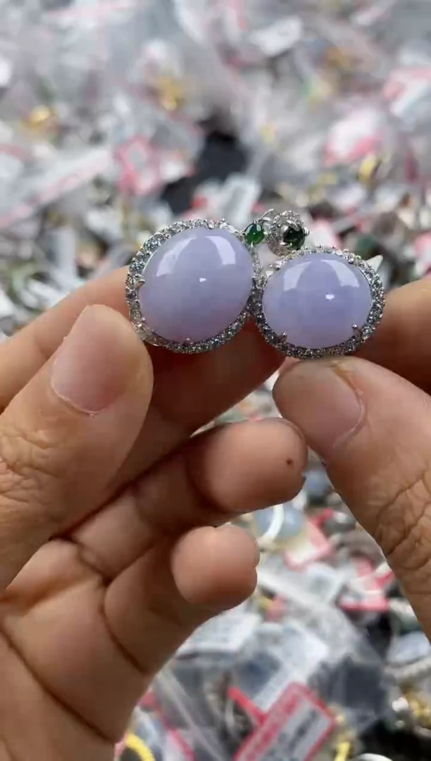 银S925镶嵌戒指翡翠222          4