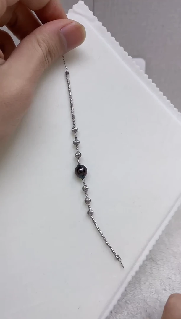 银S925镶嵌手链海水珍珠