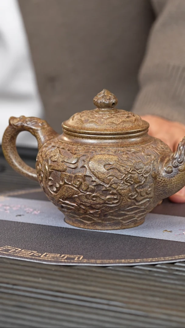 【闪购商品】紫砂茶壶PHJ 柴烧  笑樱 350cc