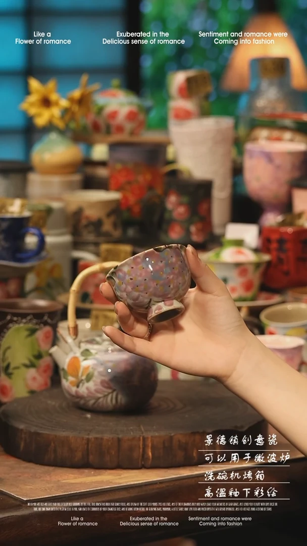 陶瓷景德镇高温釉下彩手工手绘款式