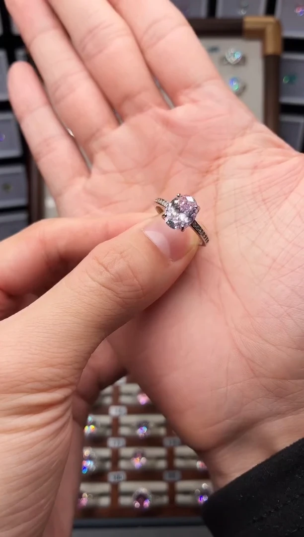 银S925镶嵌戒指绿柱石（摩根石）1888