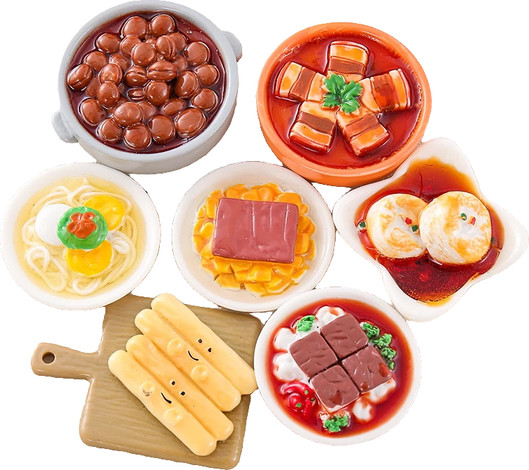 （回家拆）（回家拆）高货树脂创意手绘食玩小吃零食冰箱贴吸附磁铁