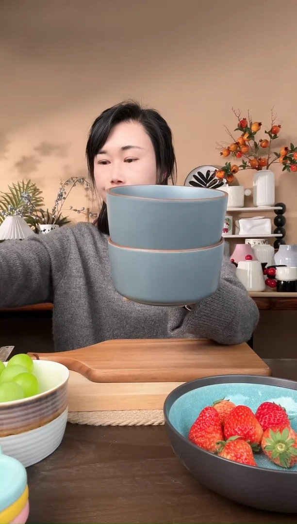 【闪购商品】瓷片5.5英寸直筒碗2只微瑕