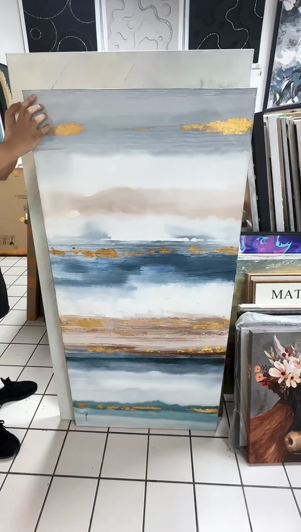 168现代艺术装饰画油画70cm*150cm