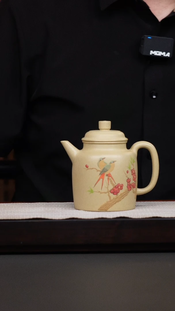 茶壶紫砂本绿泥绘高德钟