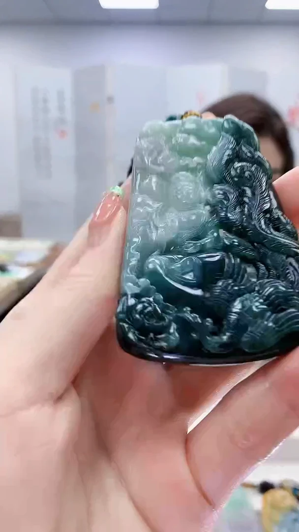 未镶嵌定制翡翠4829ry-毛货挂件100