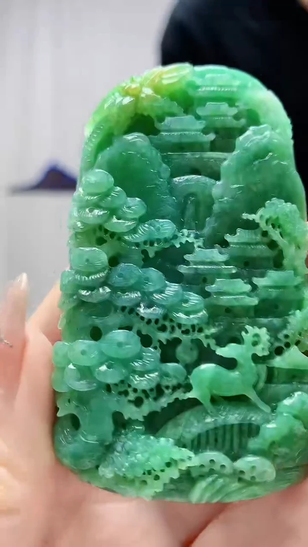 定制翡翠未镶嵌4868DD-毛货挂件86