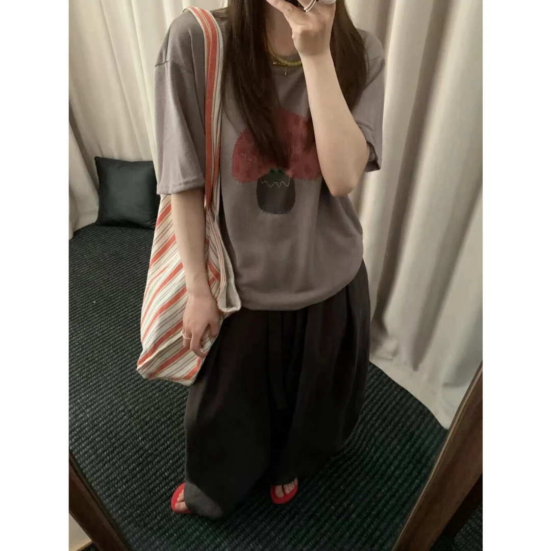 韩系小蘑菇T软乎乎谁穿谁爱百搭不挑人短袖T恤L6308