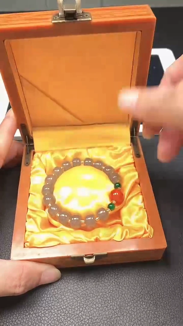 珐琅非金属P038烟紫手串