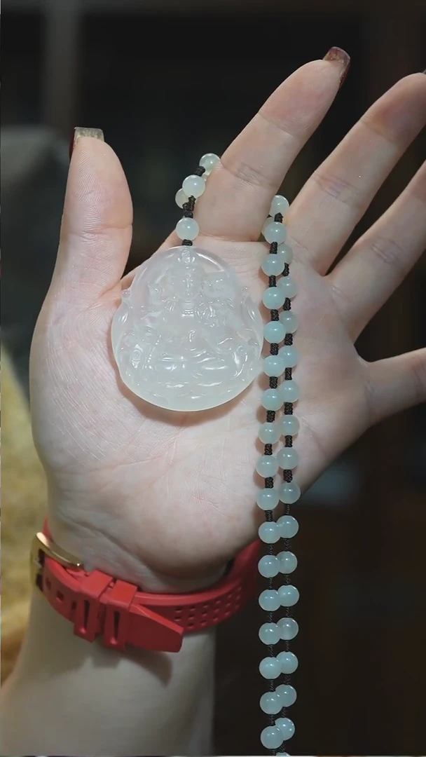 未镶嵌岫玉吊坠大势至