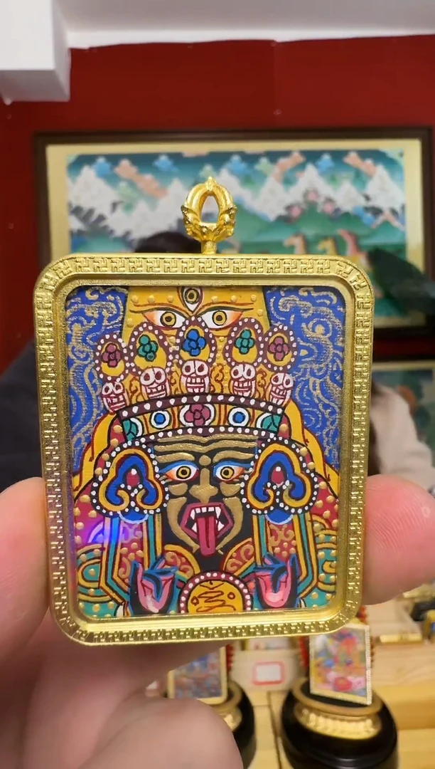 吊坠扎老师-热贡纯手绘