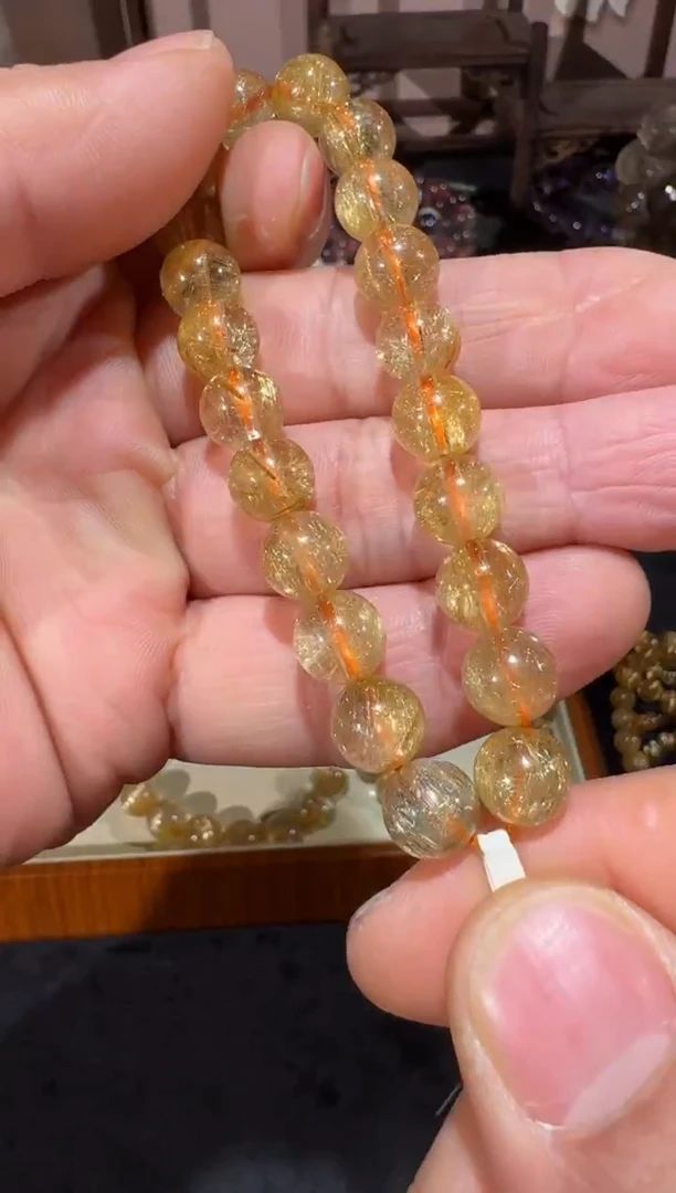 未镶嵌手串发晶SJ-733金发晶