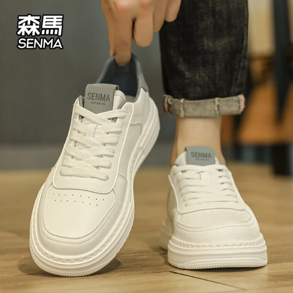 森马男鞋冬季新款高级感轻质厚底百搭小白鞋男款增高运动休闲板鞋