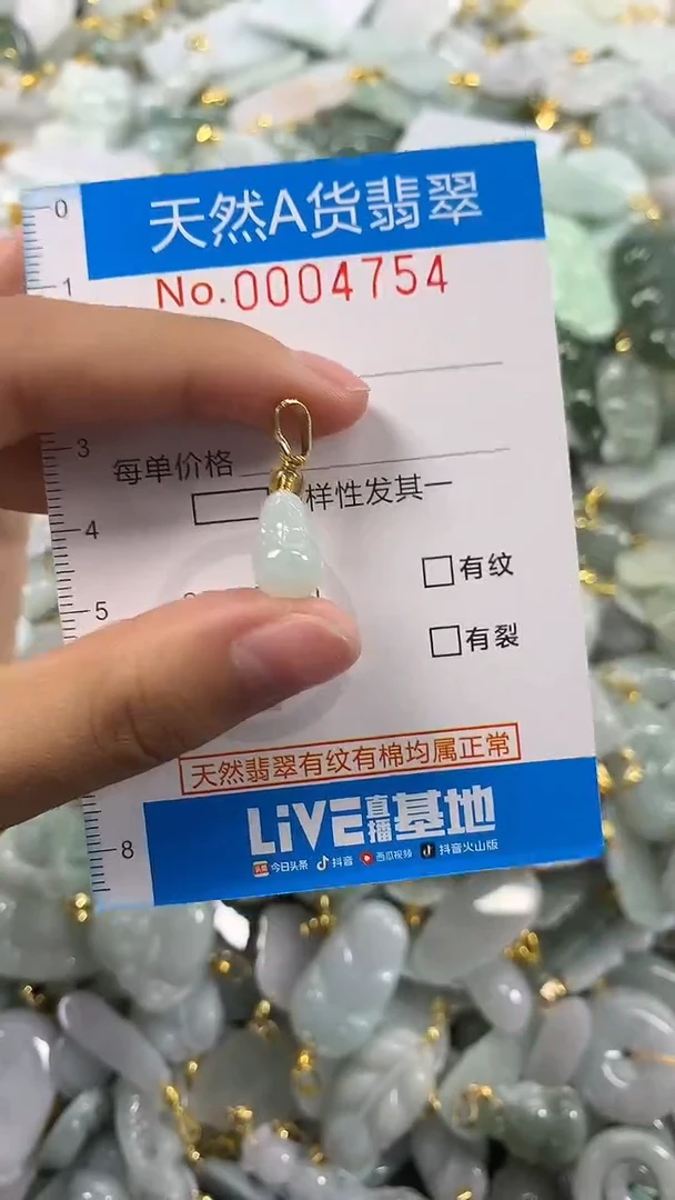 颈饰未镶嵌翡翠净货挂件-4754