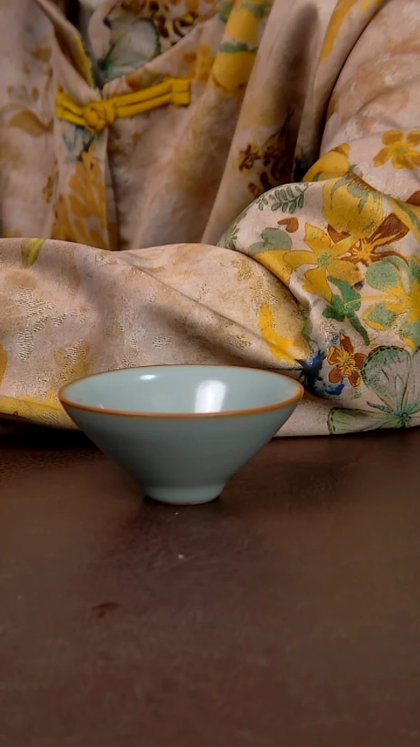 仿古灰青小斗笠杯不完美 简装