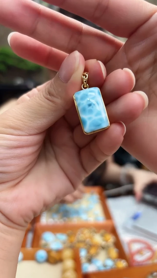 未镶嵌针钠钙石（海纹石）吊坠(不含链)【 多样性发一 】