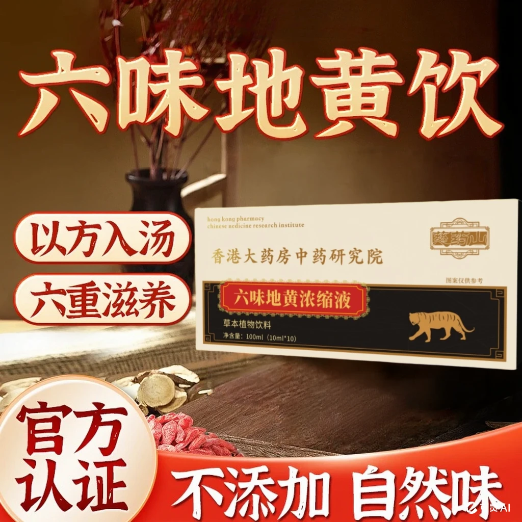 【草本植物】六味地黄浓缩液草本真材实料地道选材中药材饮料