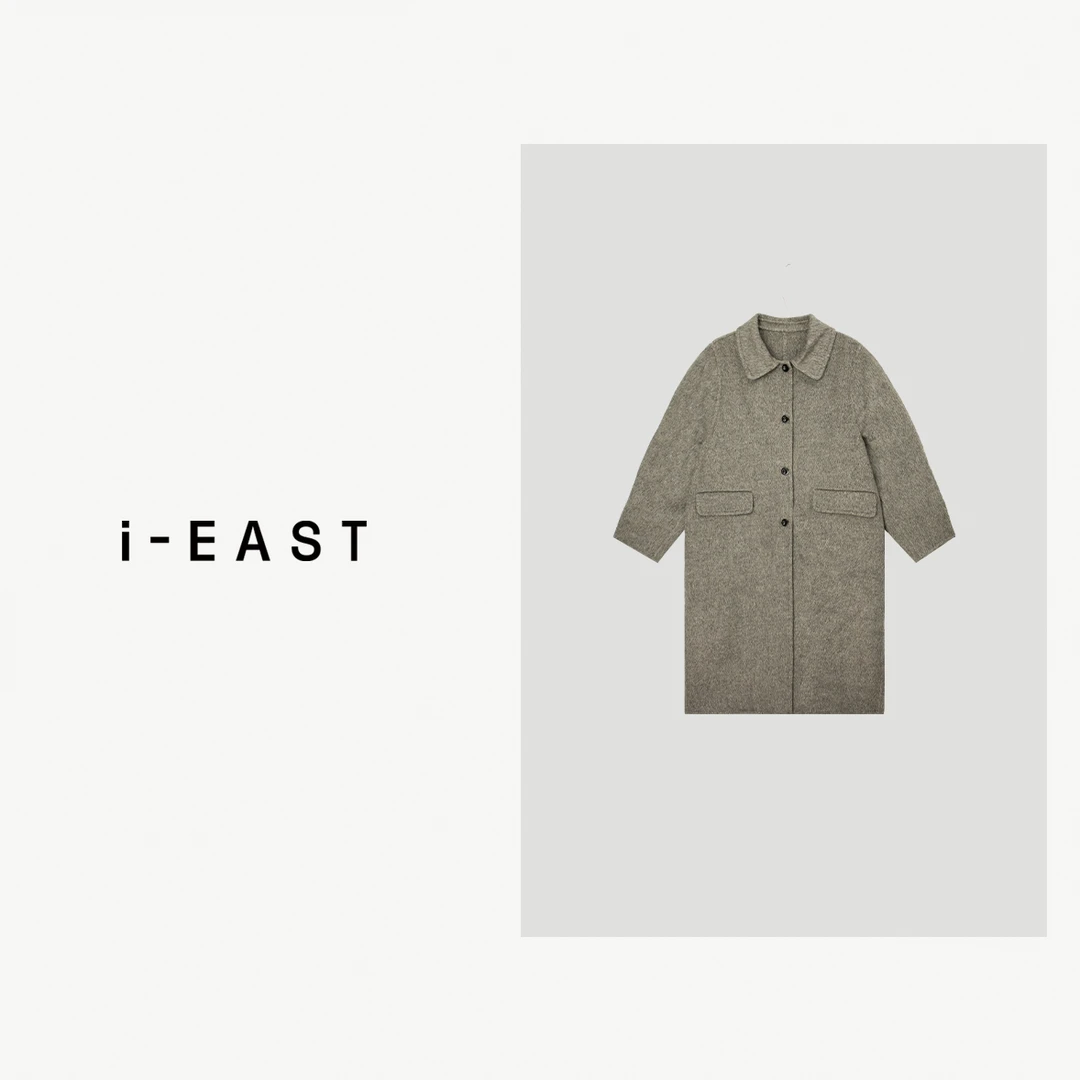 i-EAST 博罗市场~秋冬双面呢中长款外套-4D WT10137