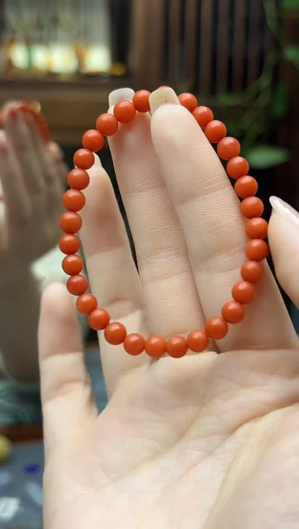 未镶嵌南红玛瑙车挂南红手串5mmDN
