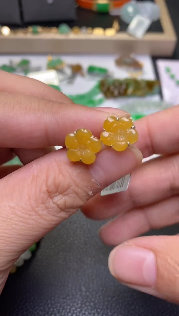 翡翠18K金镶嵌颈饰净货37729