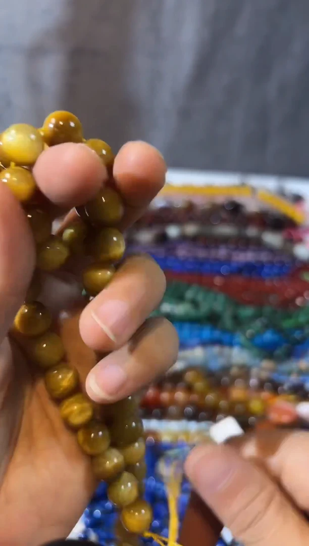 合金查罗石珠宝半成品卡10金虎眼一条