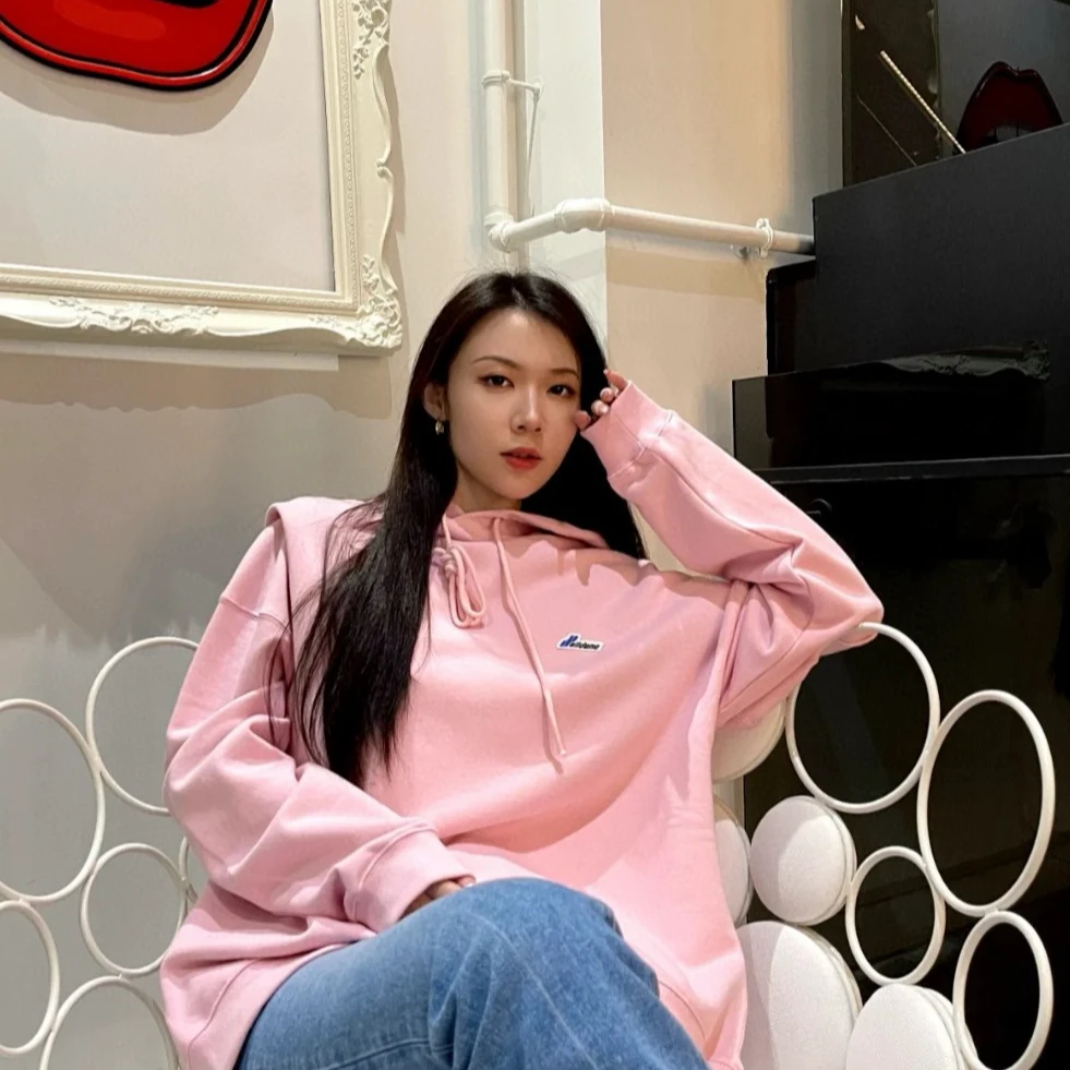 99新 WE11 DONE 小Logo刺绣连帽卫衣/尺码 1（胸围约116）