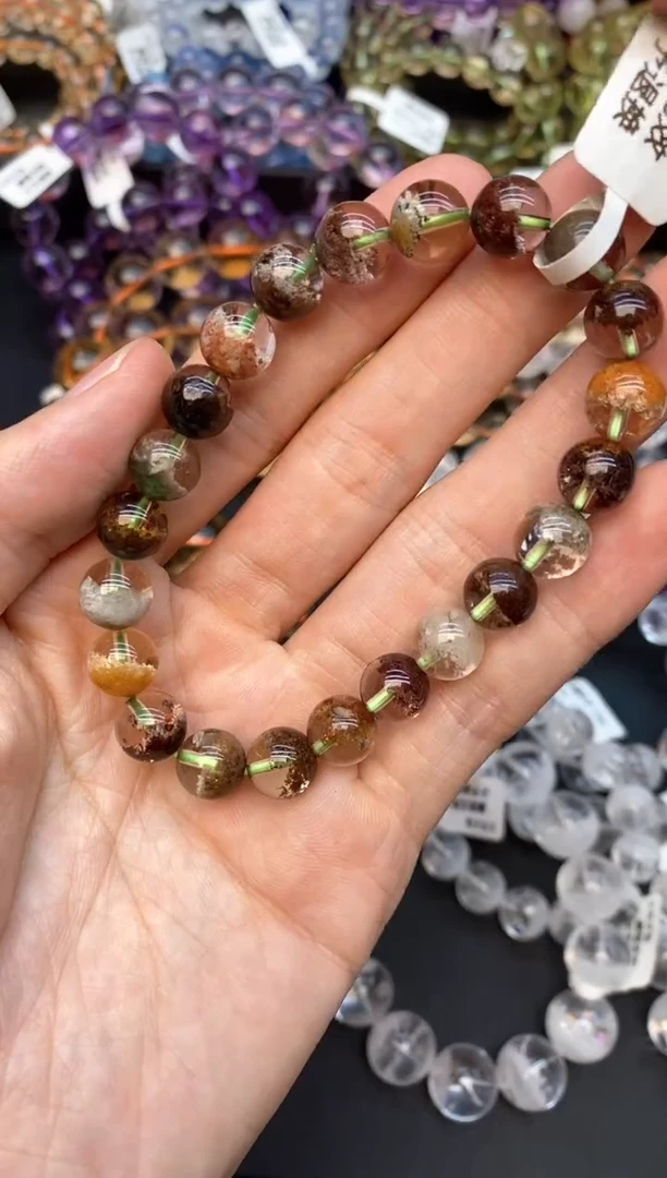 水晶手串未镶嵌19四季幽灵9mm+