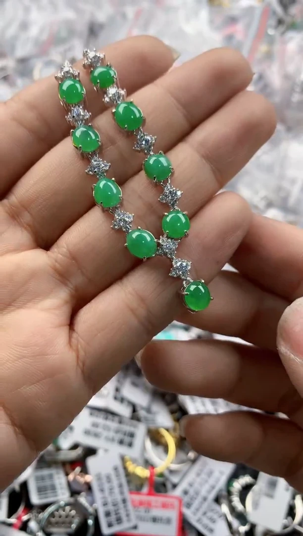 银S925镶嵌戒指翡翠999----4