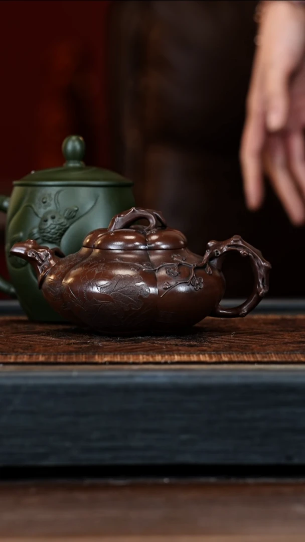 宜兴紫砂ZCP 甲紫泥 上合梅 340cc