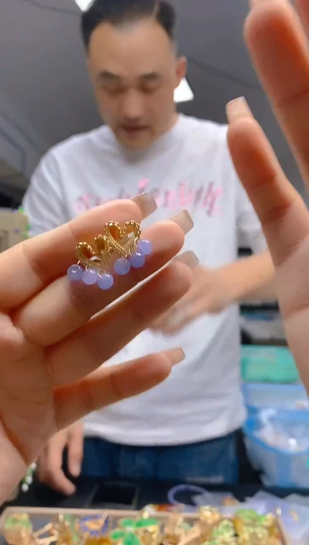 【闪购商品】翡翠耳饰合金163翡翠耳钉