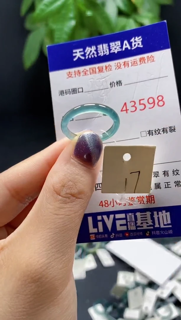 翡翠戒指未镶嵌天然翡翠戒圈3598