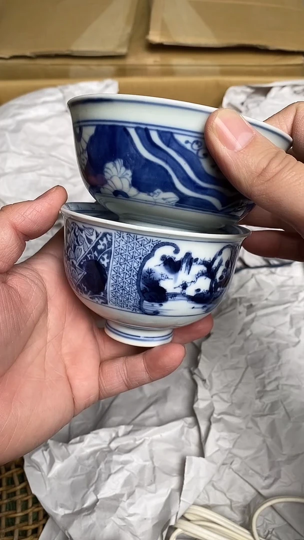隐*芒日瓷回流盖碗两个
