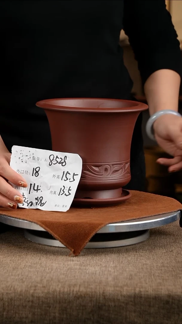 紫砂花盆花卉工艺8528+z