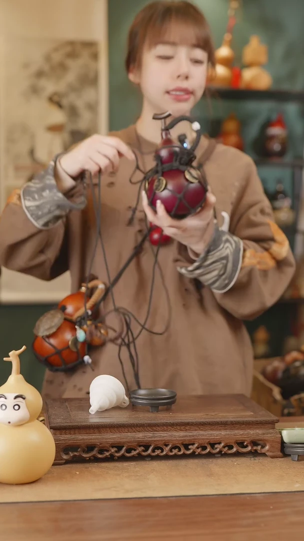 【闪购商品】10号精品天然大漆工艺防渗内胆酒葫芦~