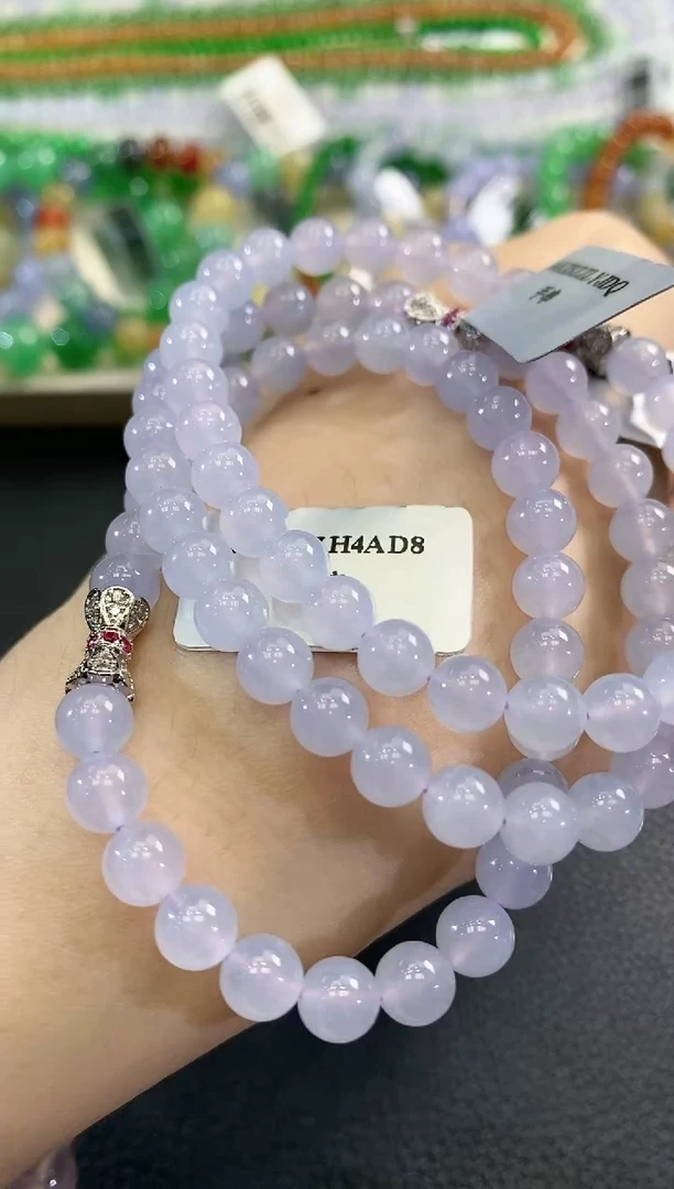 未镶嵌手串翡翠春日珠宝 D27多样性一件发紫货有色差