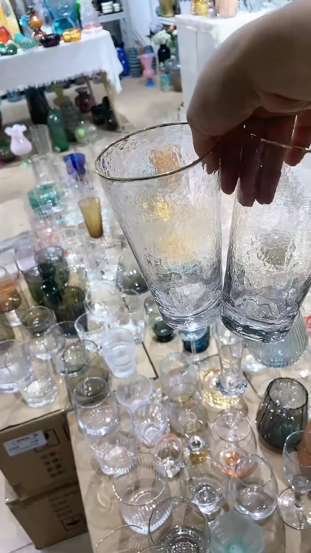 【闪购商品】水晶2只口部描金水杯