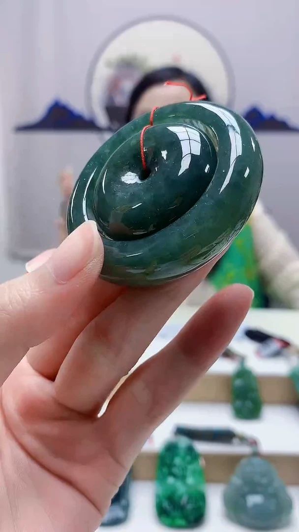 未镶嵌定制翡翠4852zm-毛货挂件扣子34