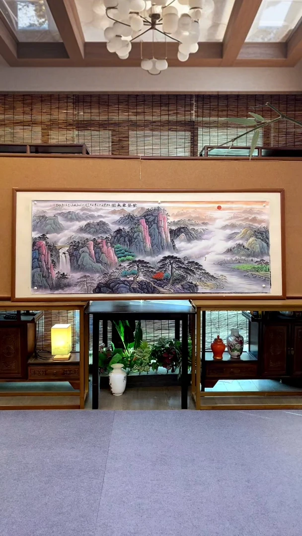 国画国画纯手绘纯实木205*85cm