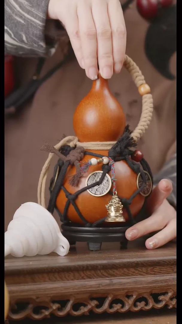 【闪购商品】133号精品天然大漆工艺防渗内胆酒葫芦~
