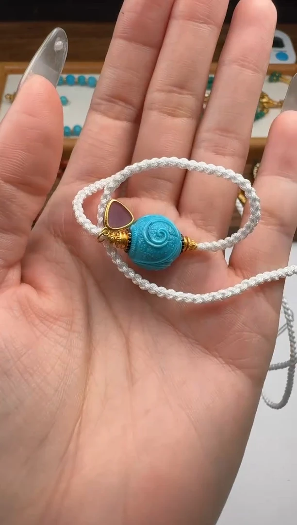 18K金镶嵌绿松石配饰配饰蟹****5配饰配饰