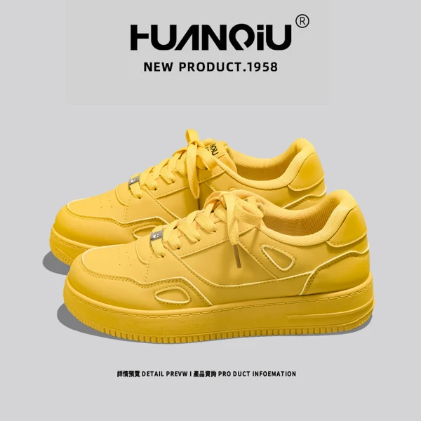 环球ins风美少女厚底小白鞋女2025春季新款百搭学生个性休闲板鞋