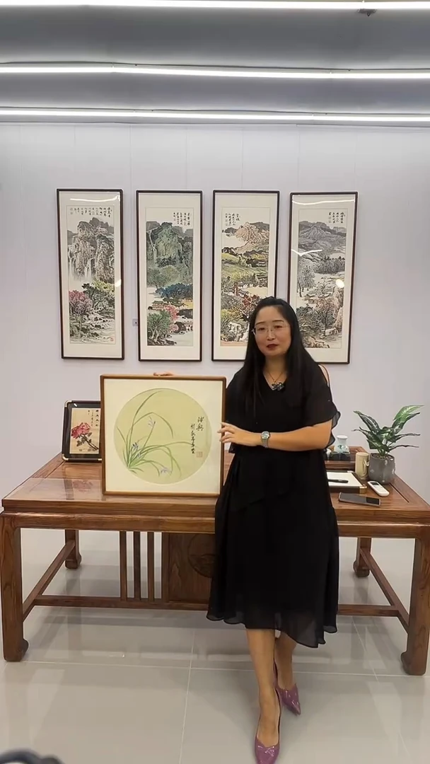 国画国画 50*50 兰花