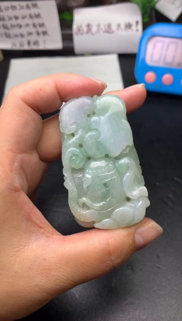 颈饰未镶嵌翡翠象