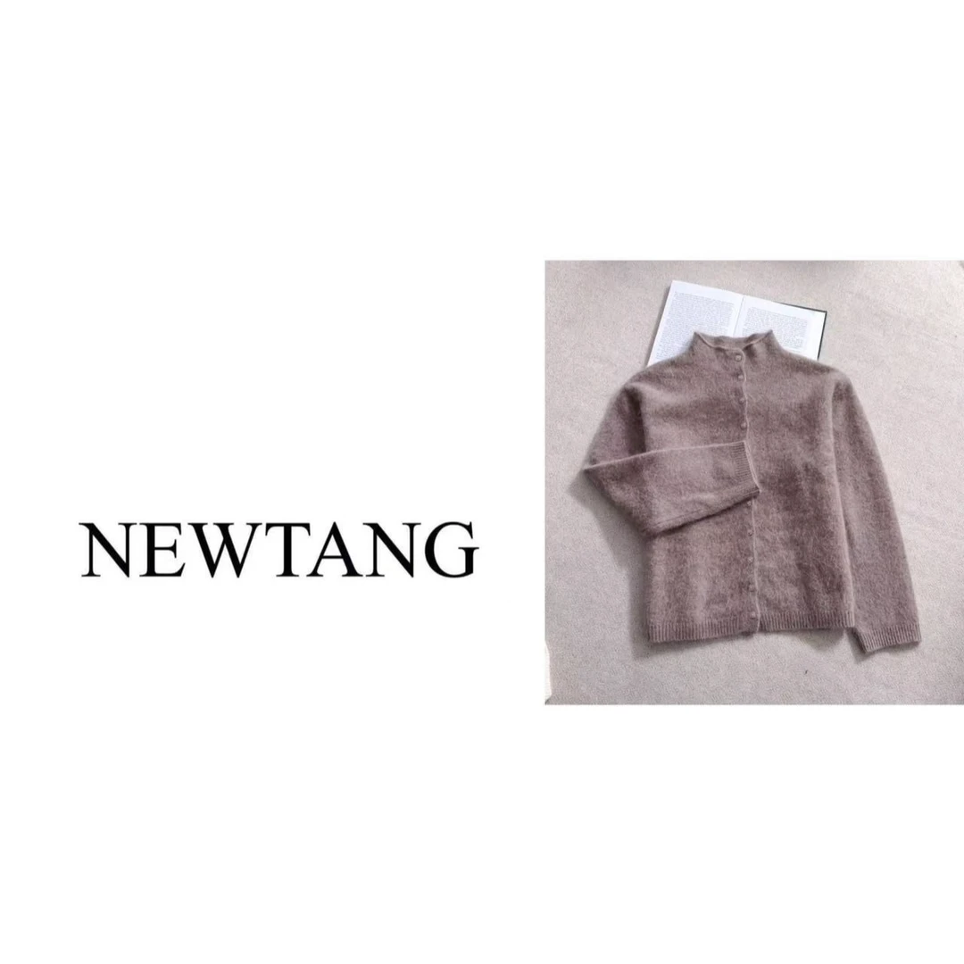 【高货】1156 100%羊毛拉绒半高领毛衣外套女高级感软糯针织开衫