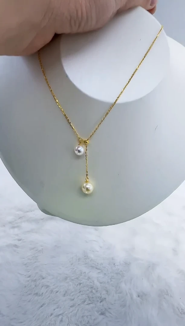 银S925镶嵌海水珍珠DA珍珠吊坠8-9 a704