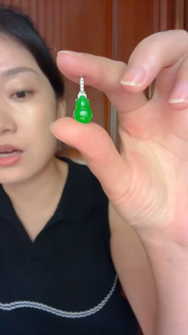 吊坠(不含链)银S925镶嵌翡翠吊坠不含链